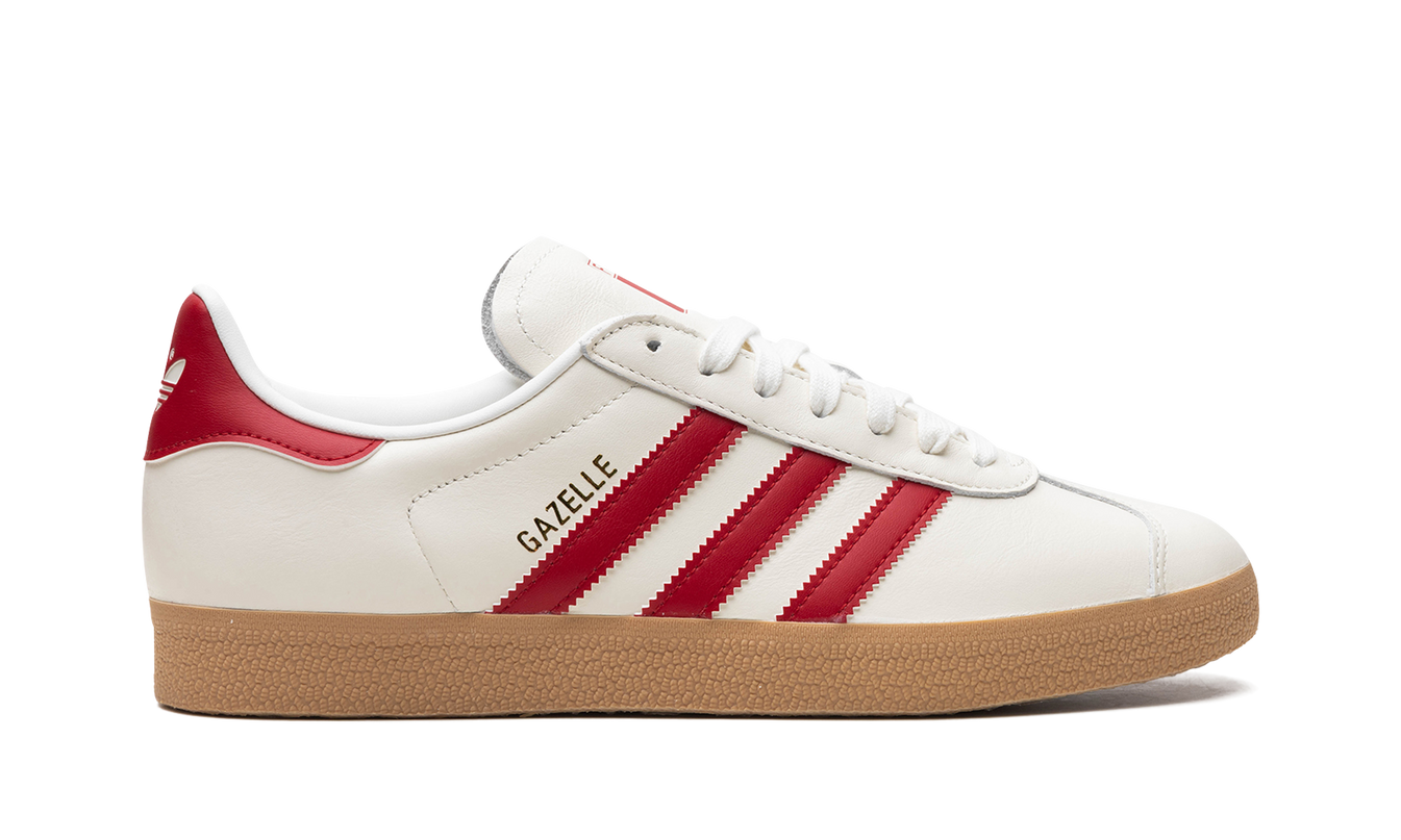 Adidas Gazelle Peru schoenen in groen en wit, casual sneakers met leren bovenkant en witte zool, stijlvolle en comfortabele schoenen