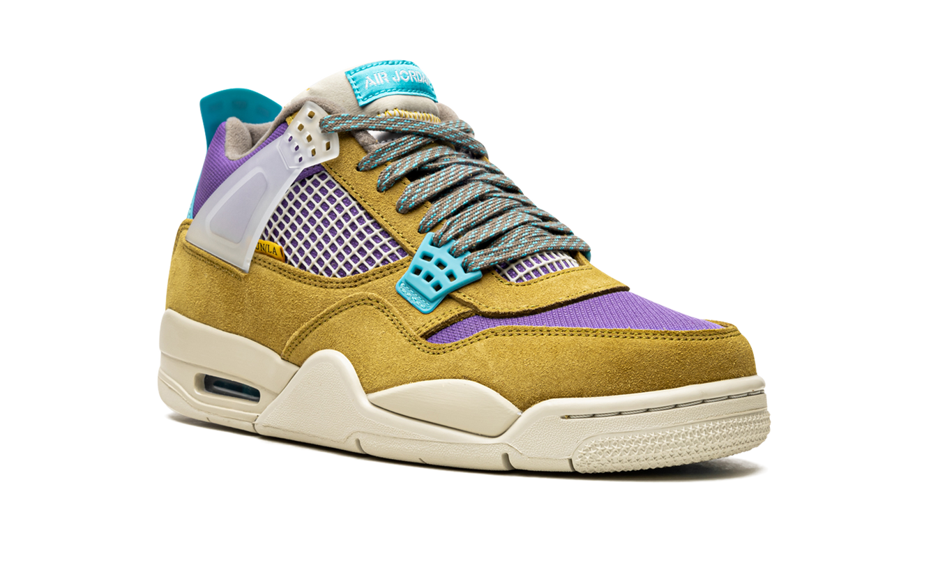 Sneakers Air Jordan 4 Retro SP "Union 30th Anniversary" in Desert Moss, met leren en suède details, voor heren en dames