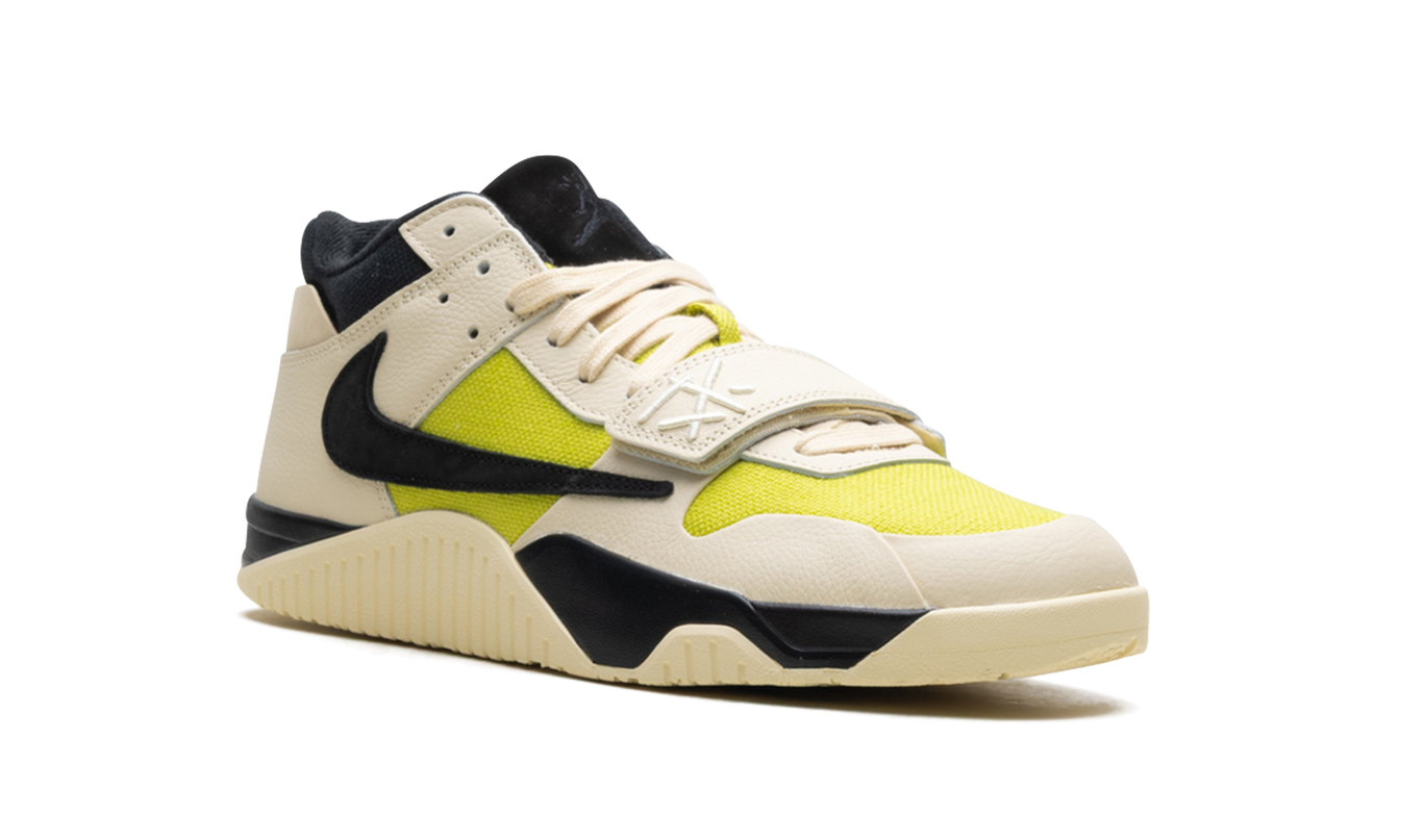 Nike Jumpman Jack TR Travis Scott Bright Cactus sneakers in zwart en groen met opvallend design en witte zool.