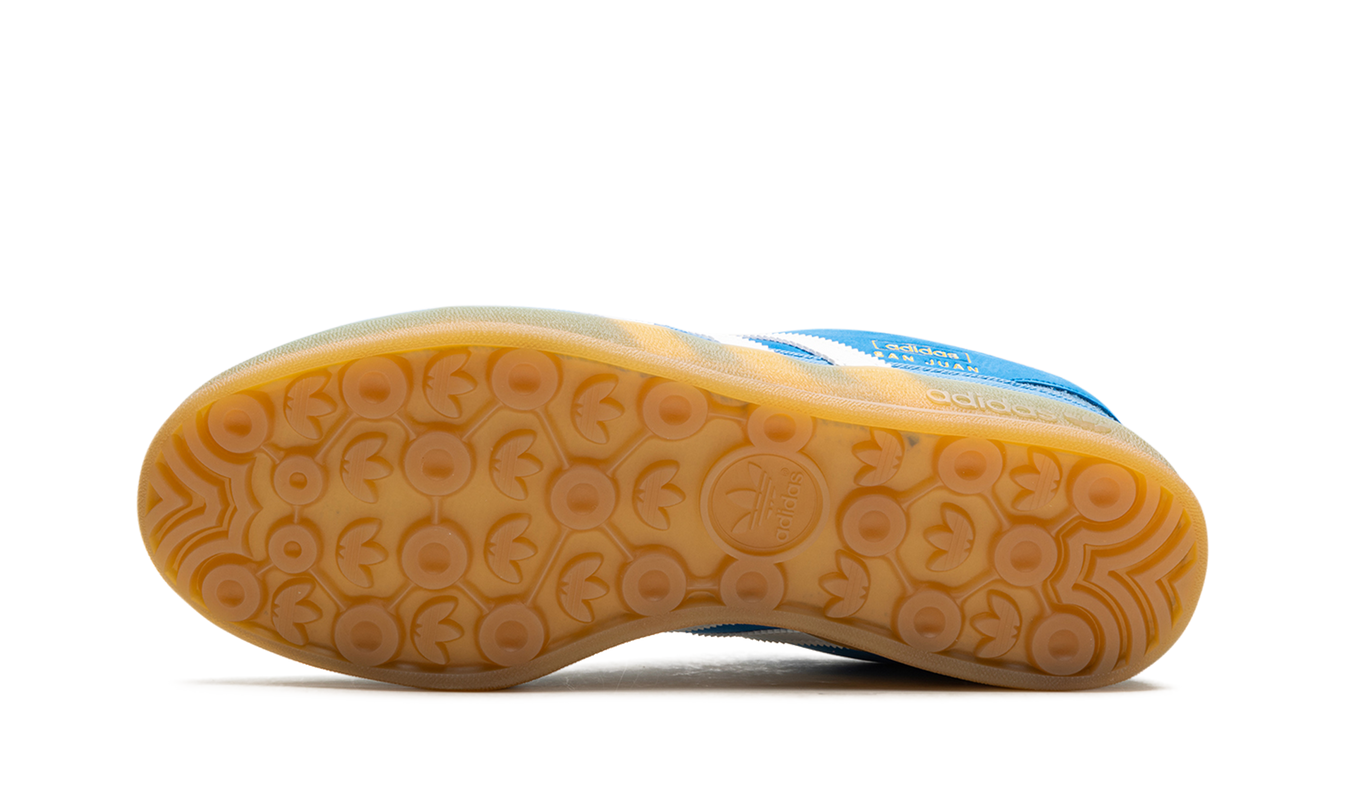 Adidas Gazelle indoor schoenen voor dames met Bad Bunny San Juan ontwerp, zwart met kleurrijke details, comfortabel voor binnenshuis gebruik
