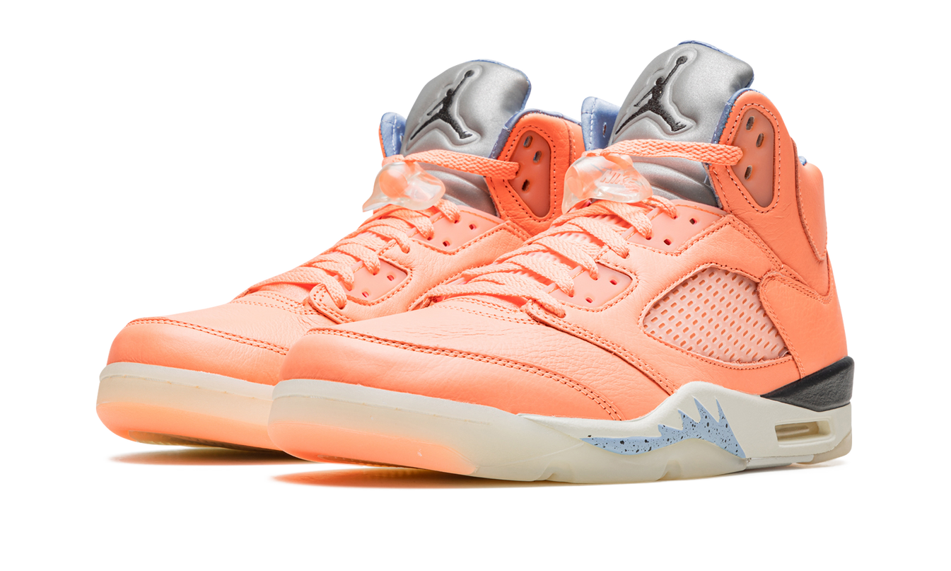 Air Jordan 5 Retro sneakers in Crimson Bliss kleur, voorzien van zwart en rood ontwerp, lage schoenen voor dames en heren