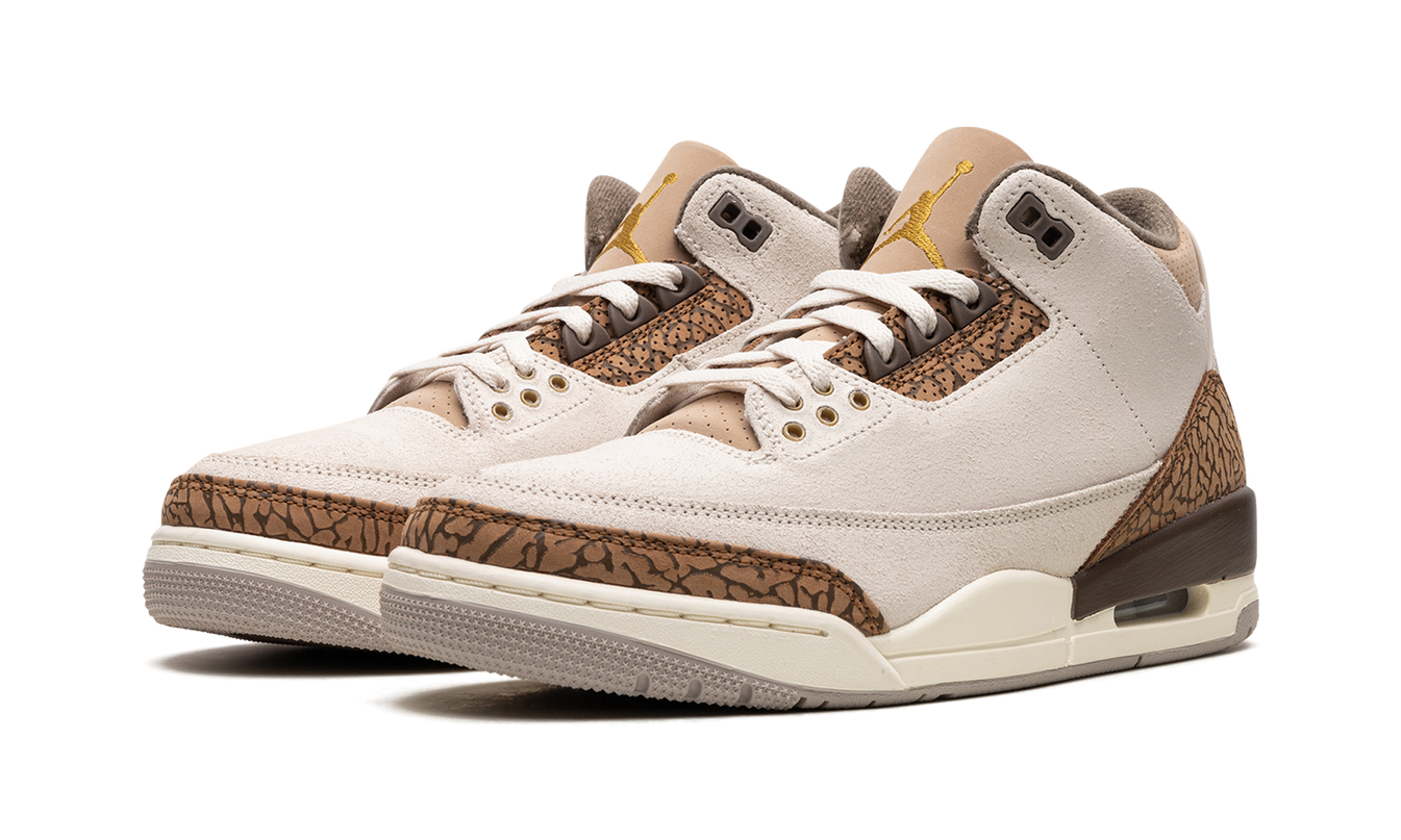 Witte Air Jordan 3 sneakers met palomino details en leren bovenwerk, stijlvolle schoenen van Mijn winkel.