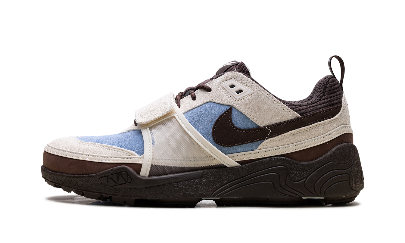 Sportieve Zoom Field Jaxx Travis Scott sneakers in leche blue, met blauwe details en stevige zool.