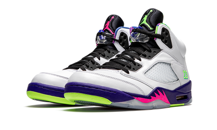 Sneakers Air Jordan 5 Retro "Alternate Bel-Air" in zwart en paars met witte details, lage sportieve schoenen, merk Mijn winkel