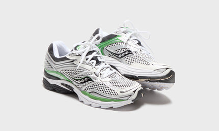 Sneaker CAPE EXCLUSIVES Saucony ProGrid Omni 9 zilver en groen, sportieve hardloopschoenen met demping en steun