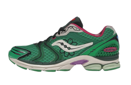 CAPE EXCLUSIVES Saucony ProGrid Triumph 4 sneakers met bloemenprint en Sugar Maple kleuren, sportieve en comfortabele schoenen.