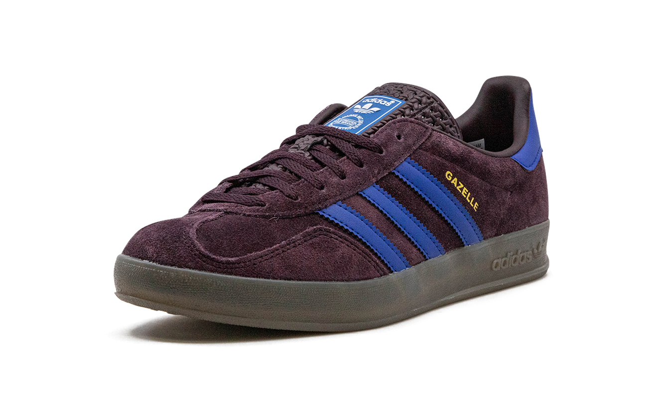 Adidas Gazelle indoor schoenen in Shadow Maroon en Semi Lucid Blue, stijlvolle sneakers voor binnengebruik