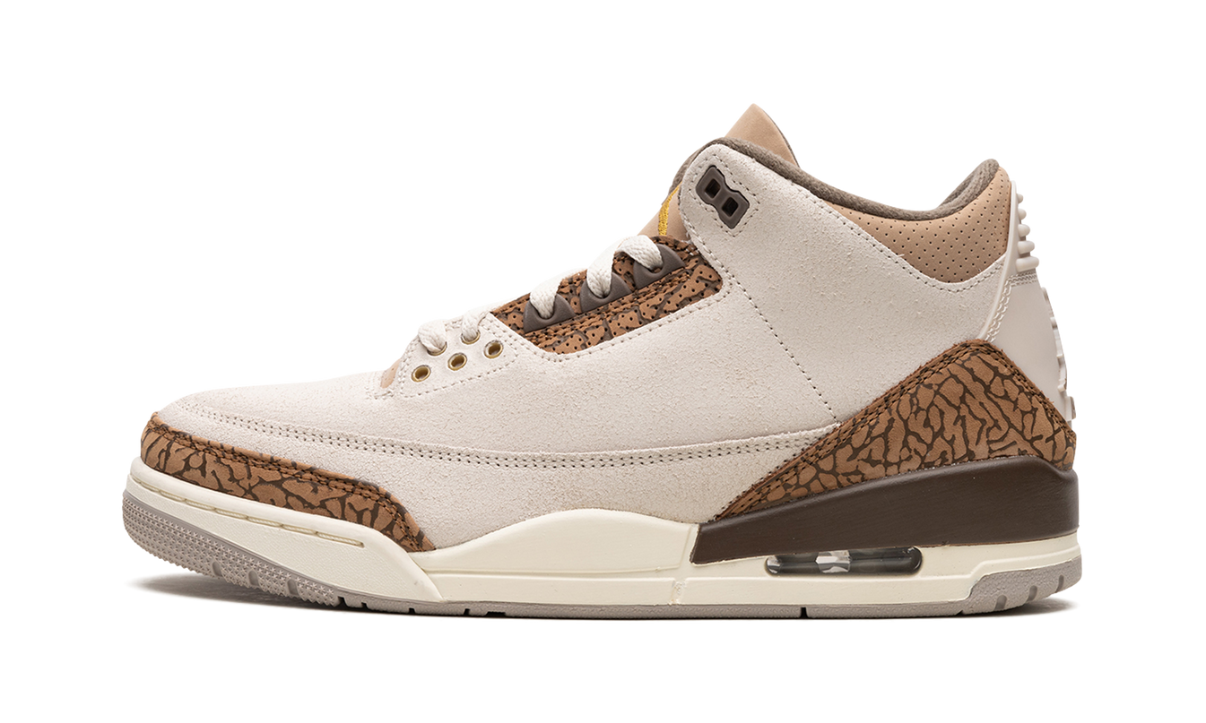Air Jordan 3 "Palomino" schoenen met oranje en beige details, zichtbaar op de afbeelding, door Mijn winkel
