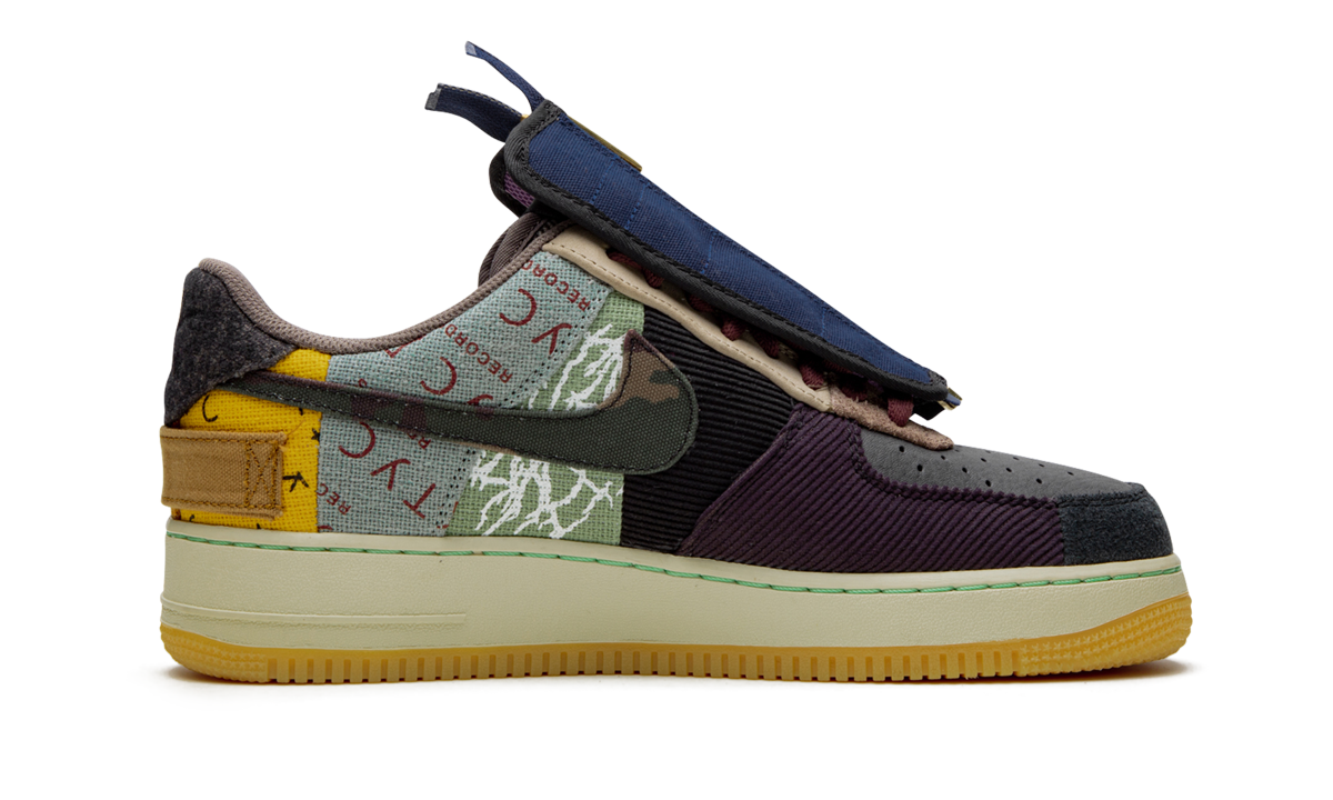 Nike Air Force 1 Low schoenen met Travis Scott Cactus Jack ontwerp, wit leren sneakers voor heren