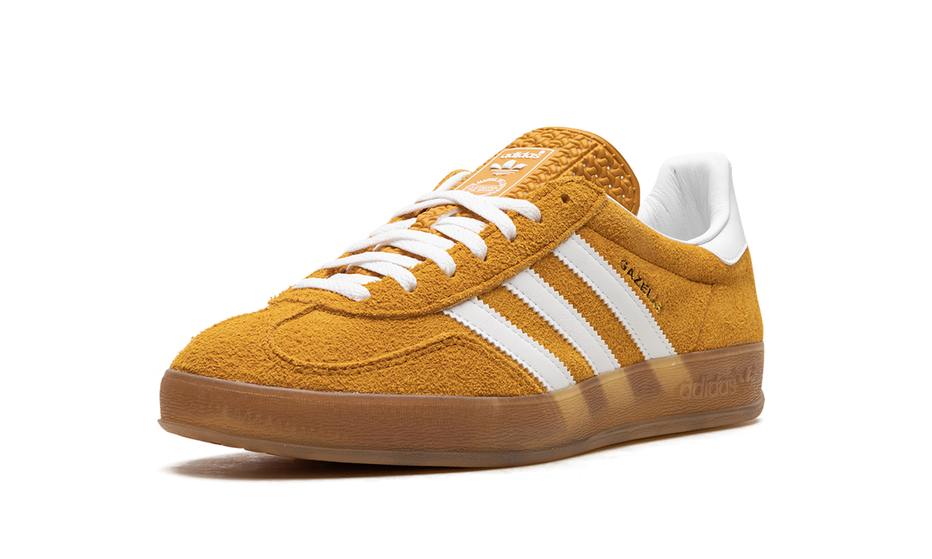 Dames Adidas Gazelle Indoor schoenen "SUPCOL" in wit en roze, comfortabel sportschoen voor binnengebruik