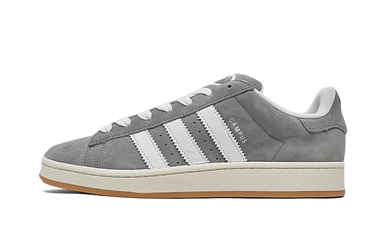 Adidas Campus 00s schoenen in grijs en wit met witte zool, casual sneaker voor heren en dames, stijlvolle sportschoenen