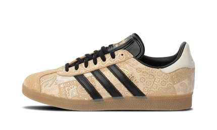 Adidas Gazelle schoenen met paisley print in shiekh-stijl, lichtgewicht sneakers voor dames en heren.