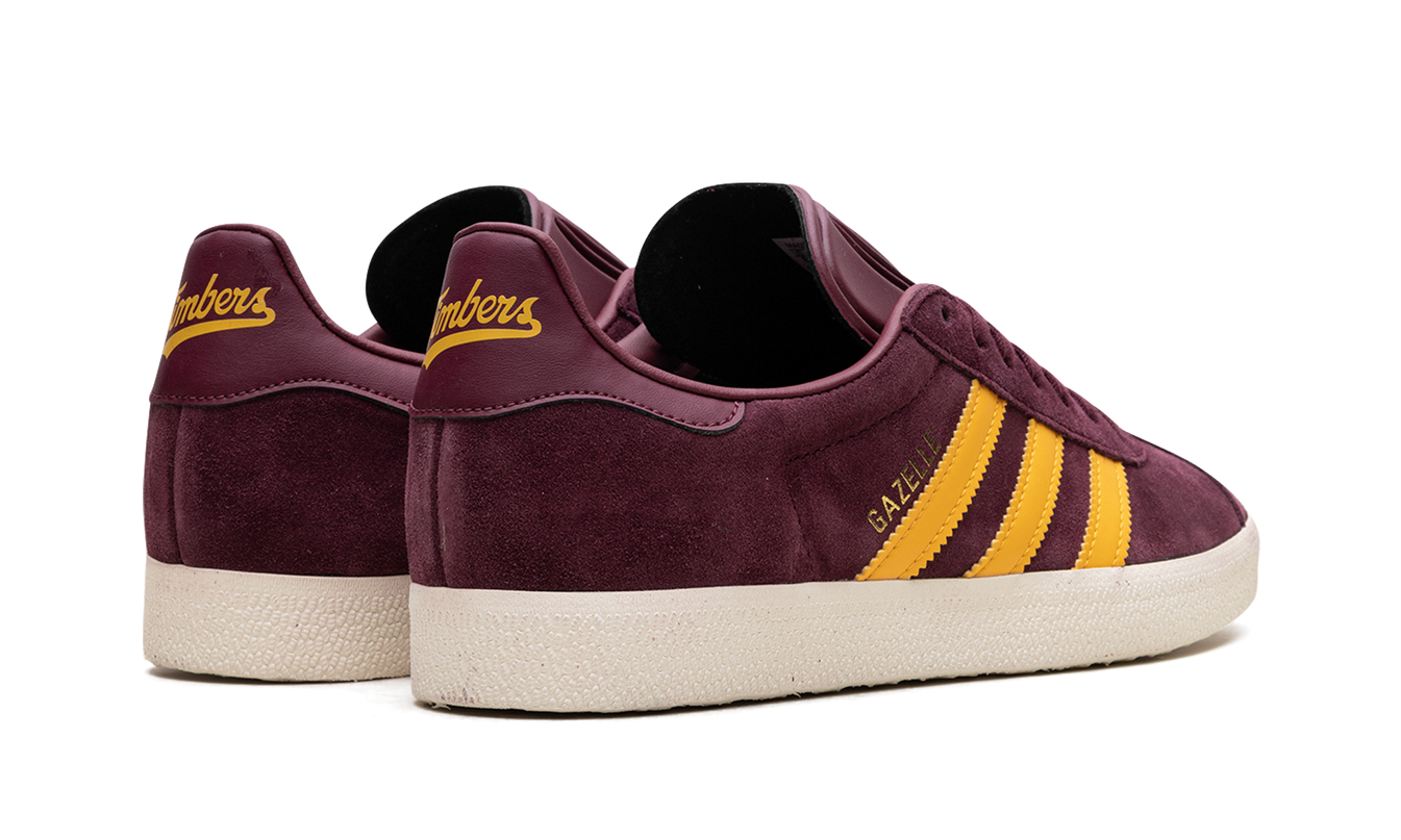 Adidas Gazelle MLS Portland Timbers schoenen met groen en wit leren bovenwerk en sportieve stijl.