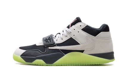 Zwarte en zilveren Jumpman Jack TR sneakers van Travis Scott x Chase B, sportieve schoenen voor heren.