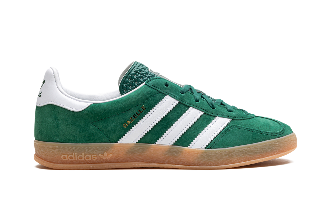 Adidas Gazelle Indoor schoenen in Collegiate Green met gumzool, comfortabel en stijlvol voor binnengebruik