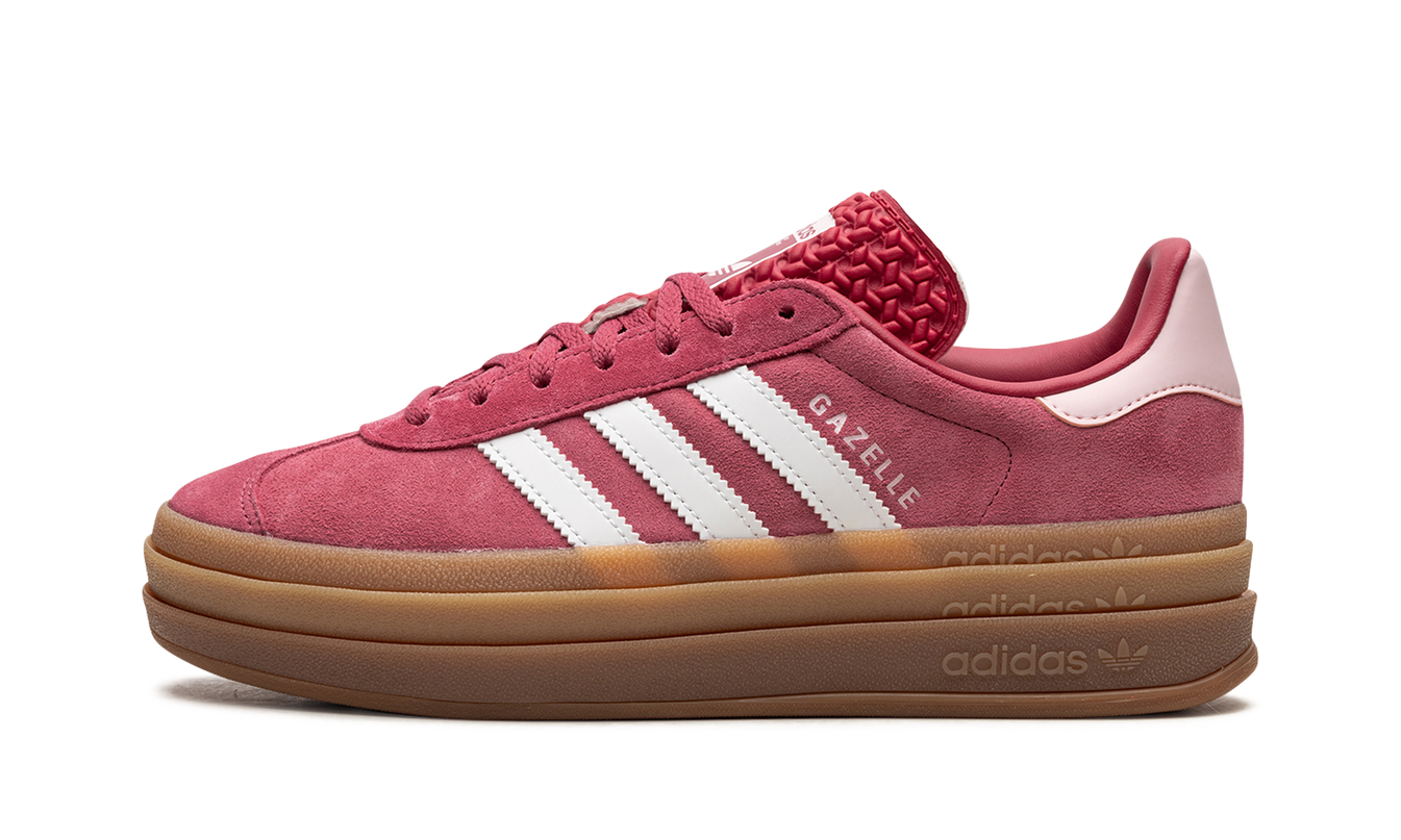 Dames Adidas Gazelle BOLD WMNS schoenen in wild roze met gumzool, stijlvolle sneakers voor dames.
