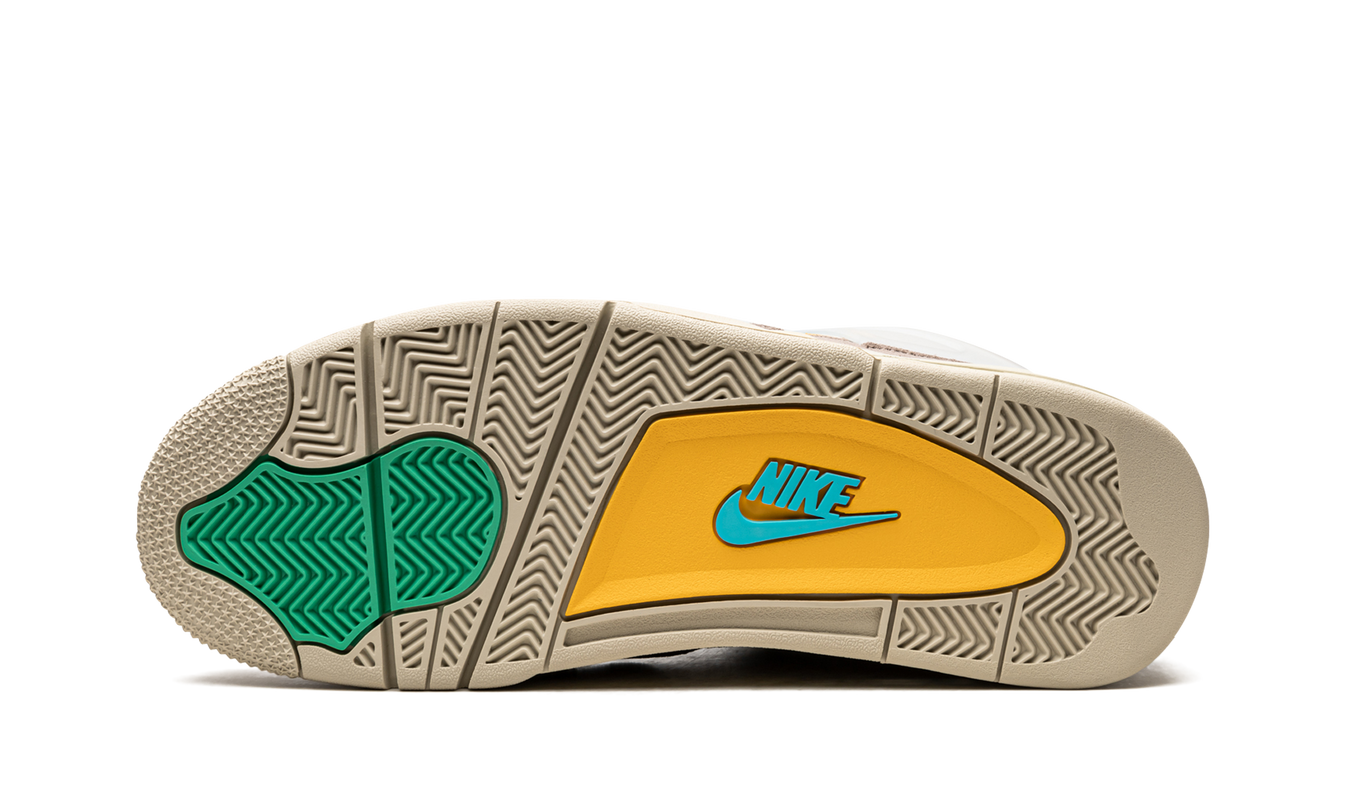 Taupe Haze Air Jordan 4 Retro SP schoenen met Union 30e verjaardag details, zwart en taupe kleur, sneaker ontwerpen