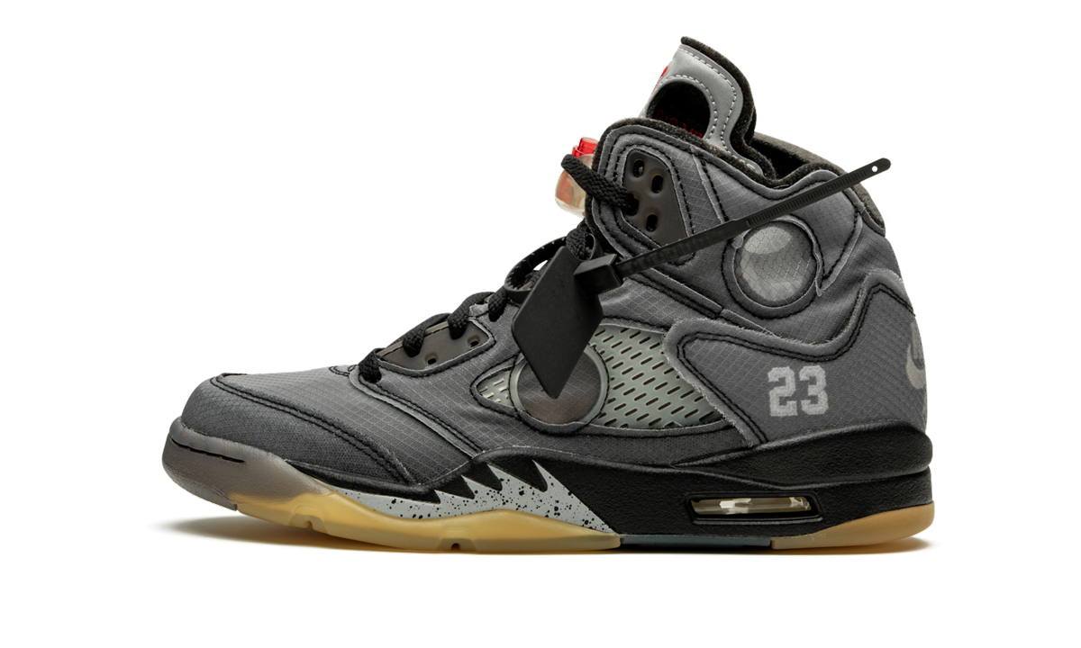 Witte Air Jordan 5 Retro SP "Off-White" sneakers met opvallende details en transparante accenten, sneakers van Mijn winkel